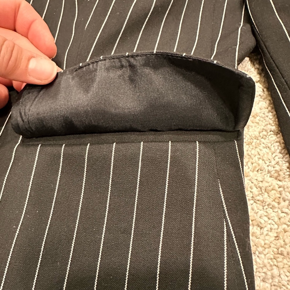 Lauren Ralph Lauren Black Pinstripe Blazer - Picture 7 of 15